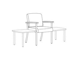Arm Chair / Urethane Arms / Accepts Table On Left / Right